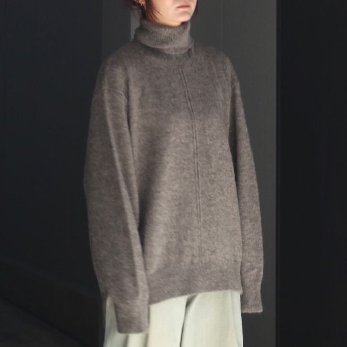 【残りわずか】Wool/Alpaca Knit Loose Turtle Neck PO