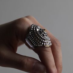 【お取り寄せ注文可能】Floating Flower Ring(SILVER×GOLD)