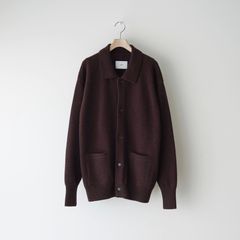 【残りわずか】Fine Alpaca Knit Collared Cardigan