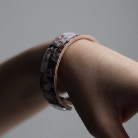 【残りわずか】Leather Stripe(SMALL FACES PRINT)