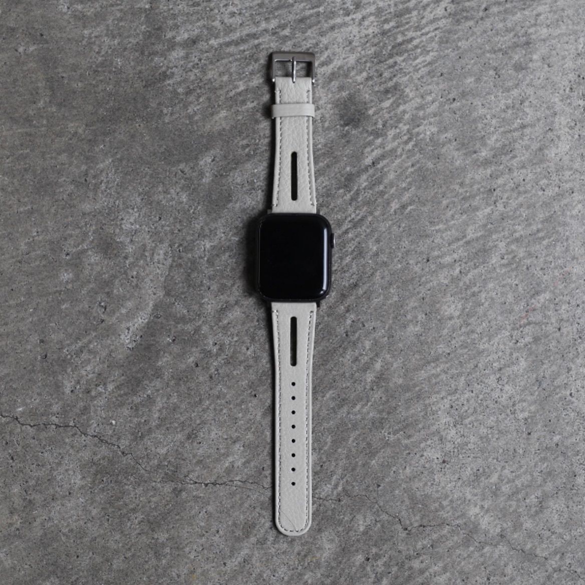 【残り一点】レザーハイブリッドバンド for Apple Watch(WHITE BEIGE)