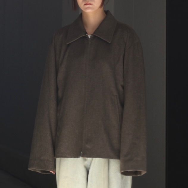 【残り一点】Wool Doeskin Zip Short Jacket