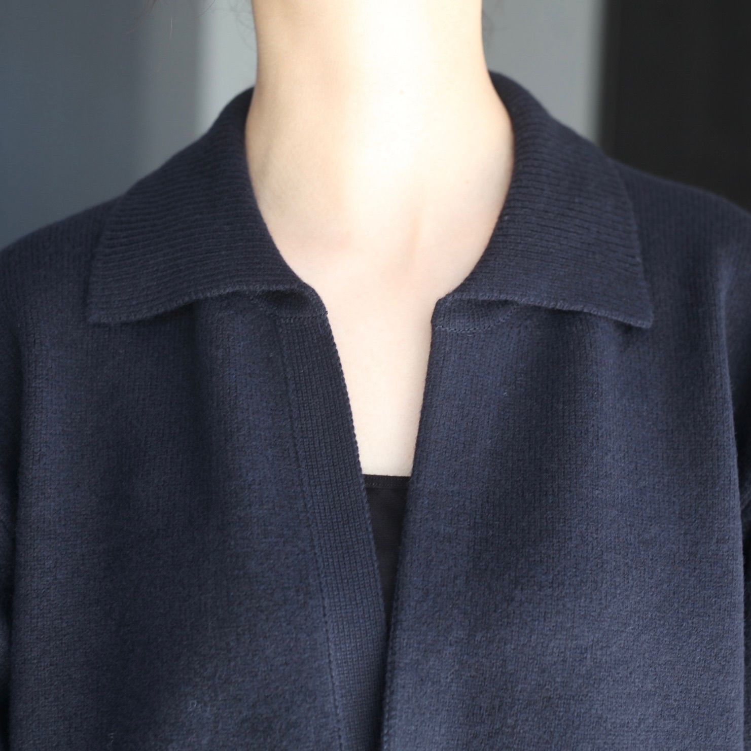 【残りわずか】Extra Fine Wool Knit Skipper LS