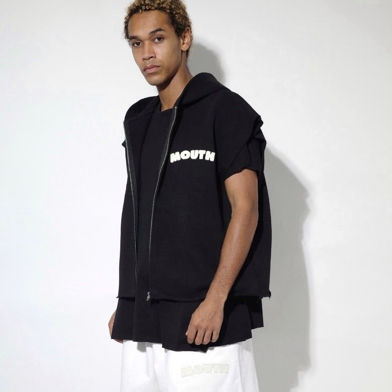 【残り一点】Cut Off Wide Zip N/S Sweat Hoodie