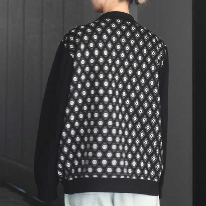 人気商品！】 ttt_msw 23ss Diamond knit polo black XL
