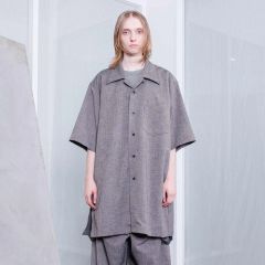 【残り一点】ポケットオープンカラーシャツ(POLYESTER/RAYON)