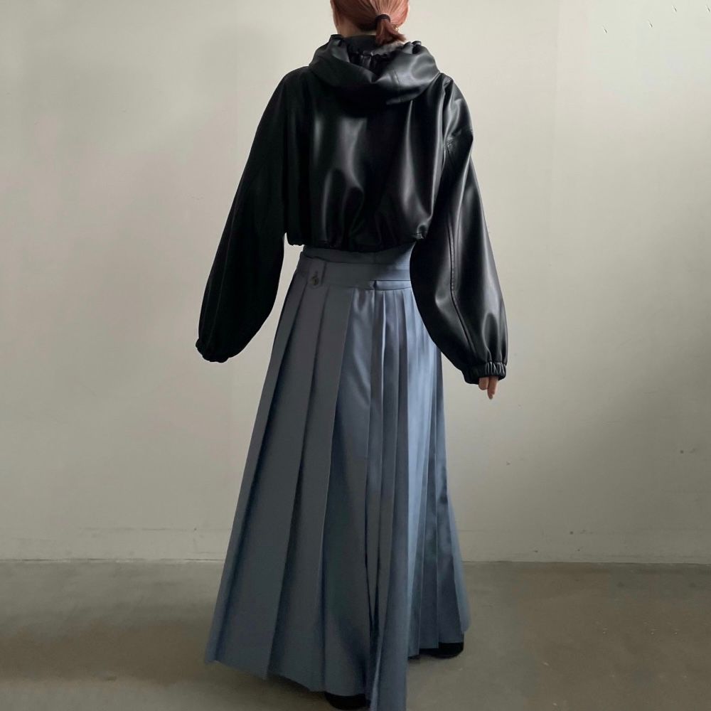 【残り一点】Fake Leather Short Anorak