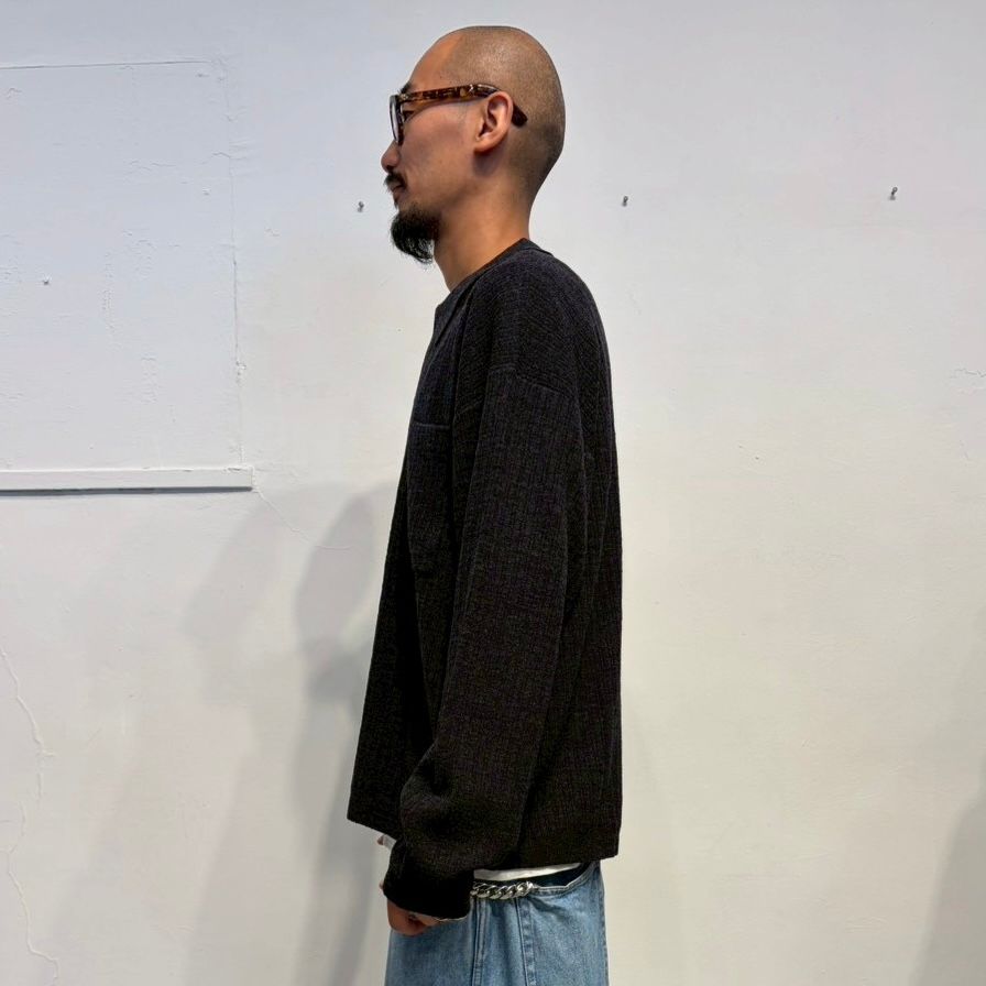 【残り一点】Rib Pattern Kint Shirt
