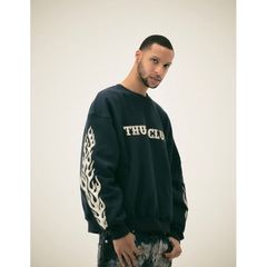 【残り一点】Leather Flame Sweatshirt