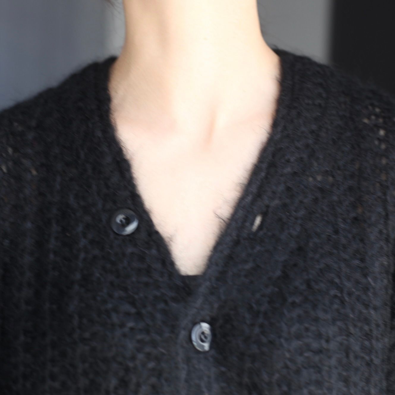 【残り一点】Mohair Silk Big Rib Cardigan