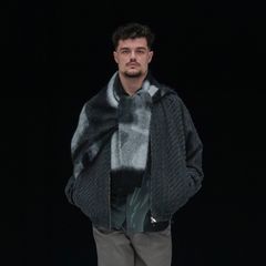 【残り一点】Herringbone Bonding Tweed Harrington Jacket