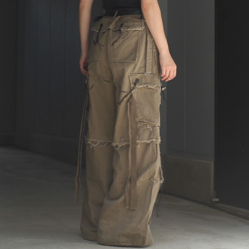 【残り一点】Slash Seam Twist Cargo Pants(AGED TWILL)
