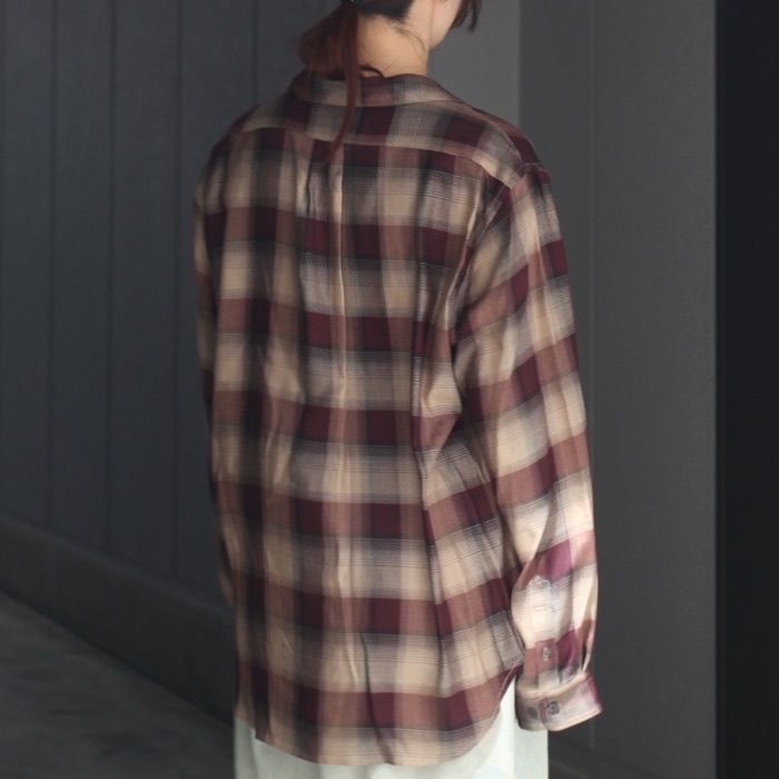 【残り一点】Plaid Open Collar Shirts
