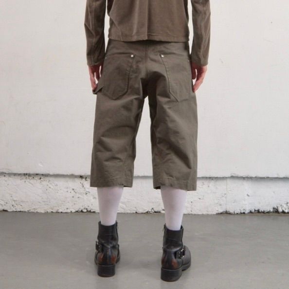 【残り一点】Curved Leg Double Knee Work Short Pants