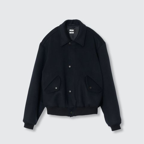 【残り一点】Super160's Wool Beaver Melton Bomber Jacket