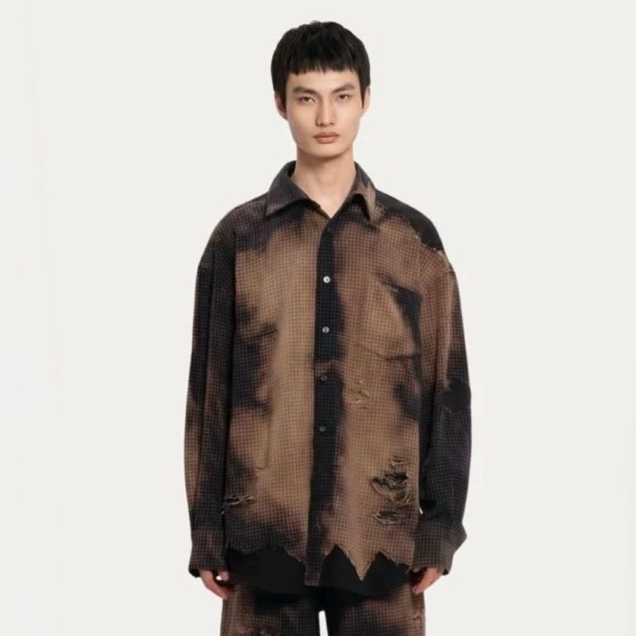【残り一点】Long Sleeve Shirt in Decayed Check