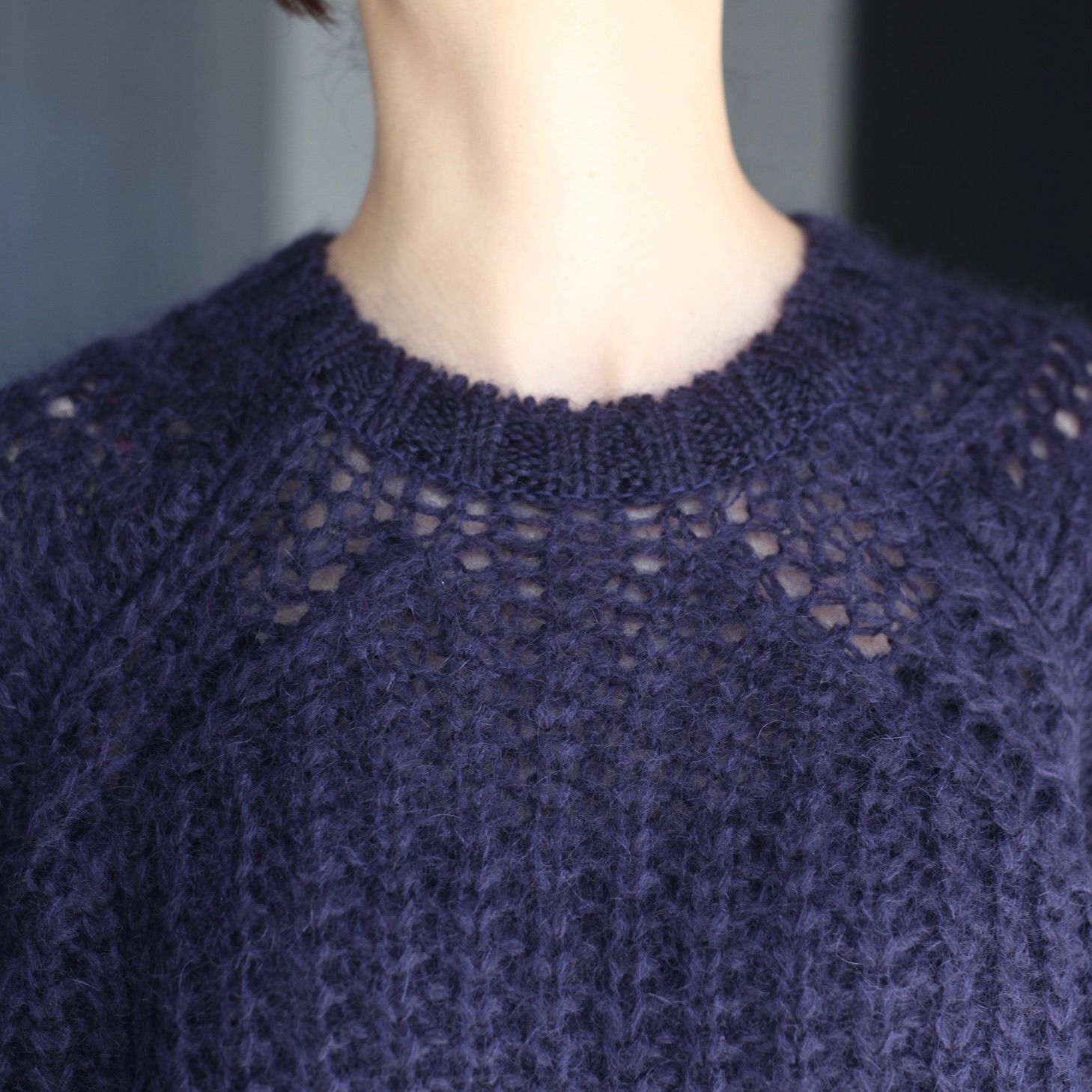 【残り一点】Mohair Silk Big Rib Crewneck