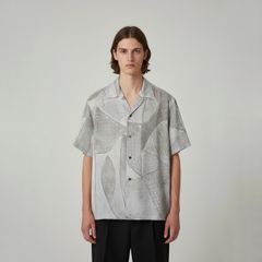 【残り一点】Printed Tencell Open Collar Shirt