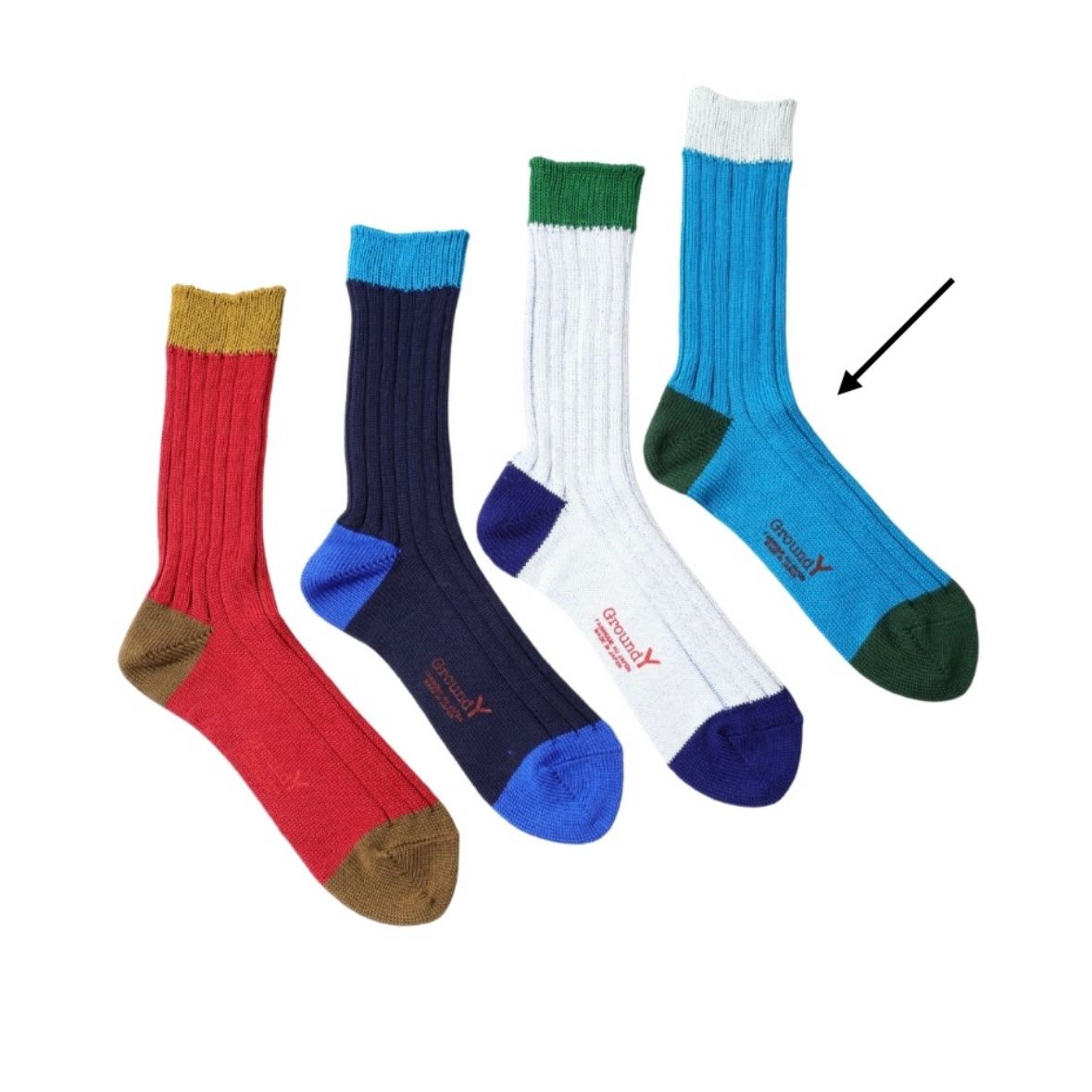 【残り一点】4×2リブソックス(BLUE)