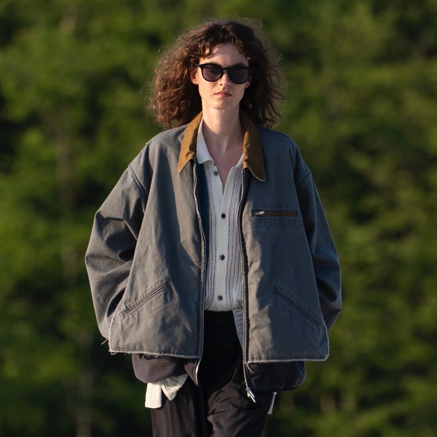 【残り一点】Rib Knit Sheer Shirt