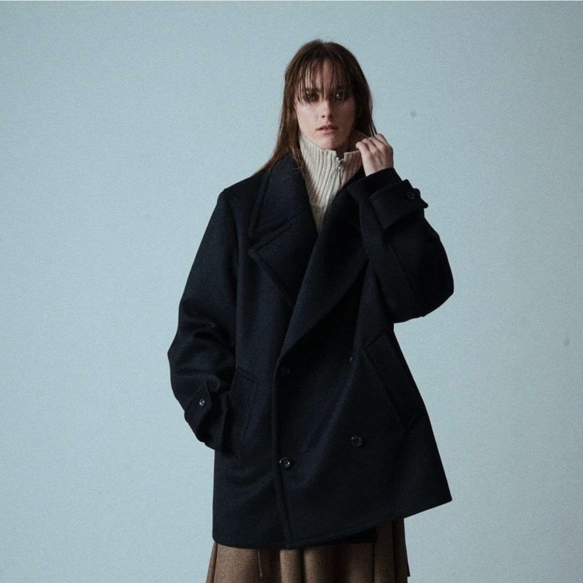 【残り一点】Big Lapel Mid Coat
