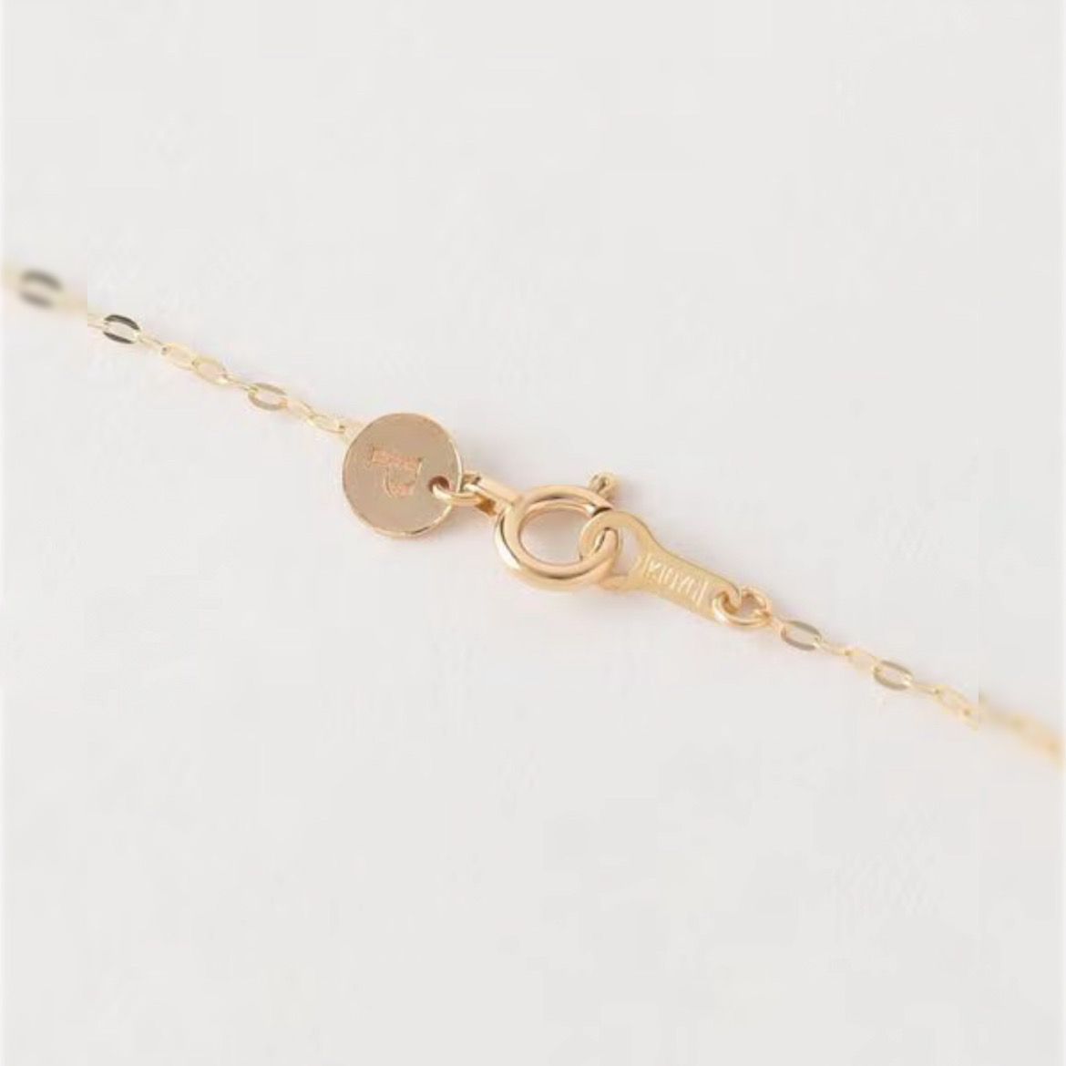 【お取り寄せ注文可能】K10YG Ball Chain Lariat Necklace