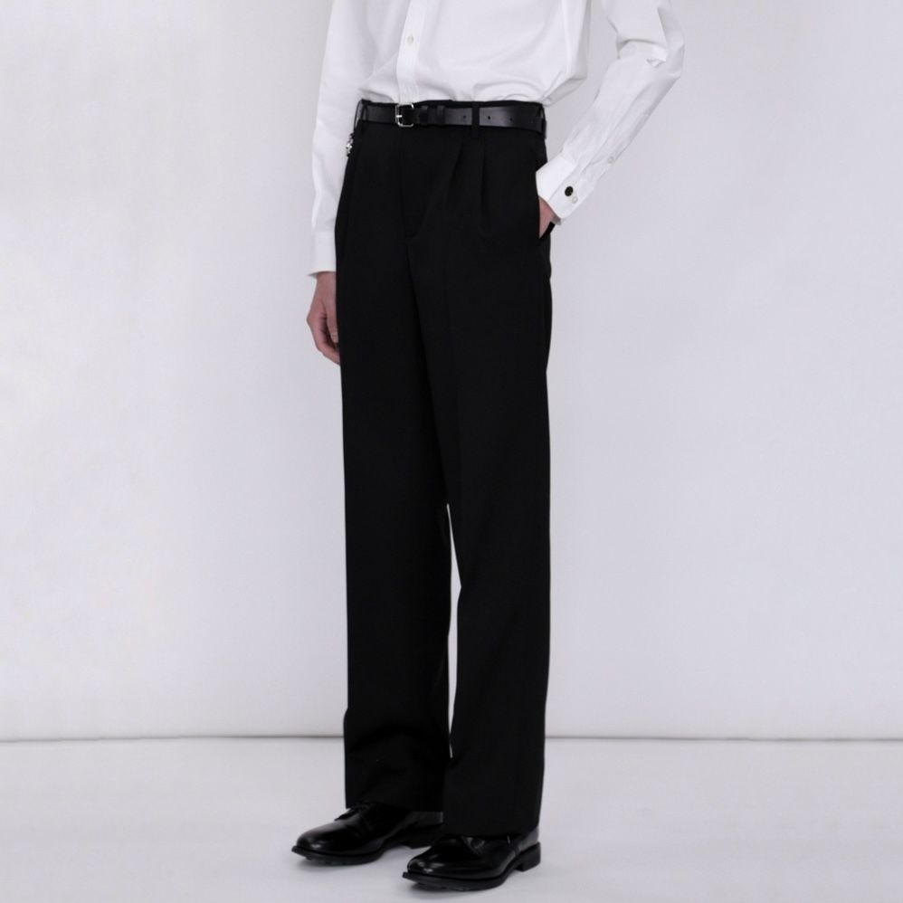 タドコロフ　th products QUINN Wide Pants th products - QUINN / Wide Tailored Pants / black – The