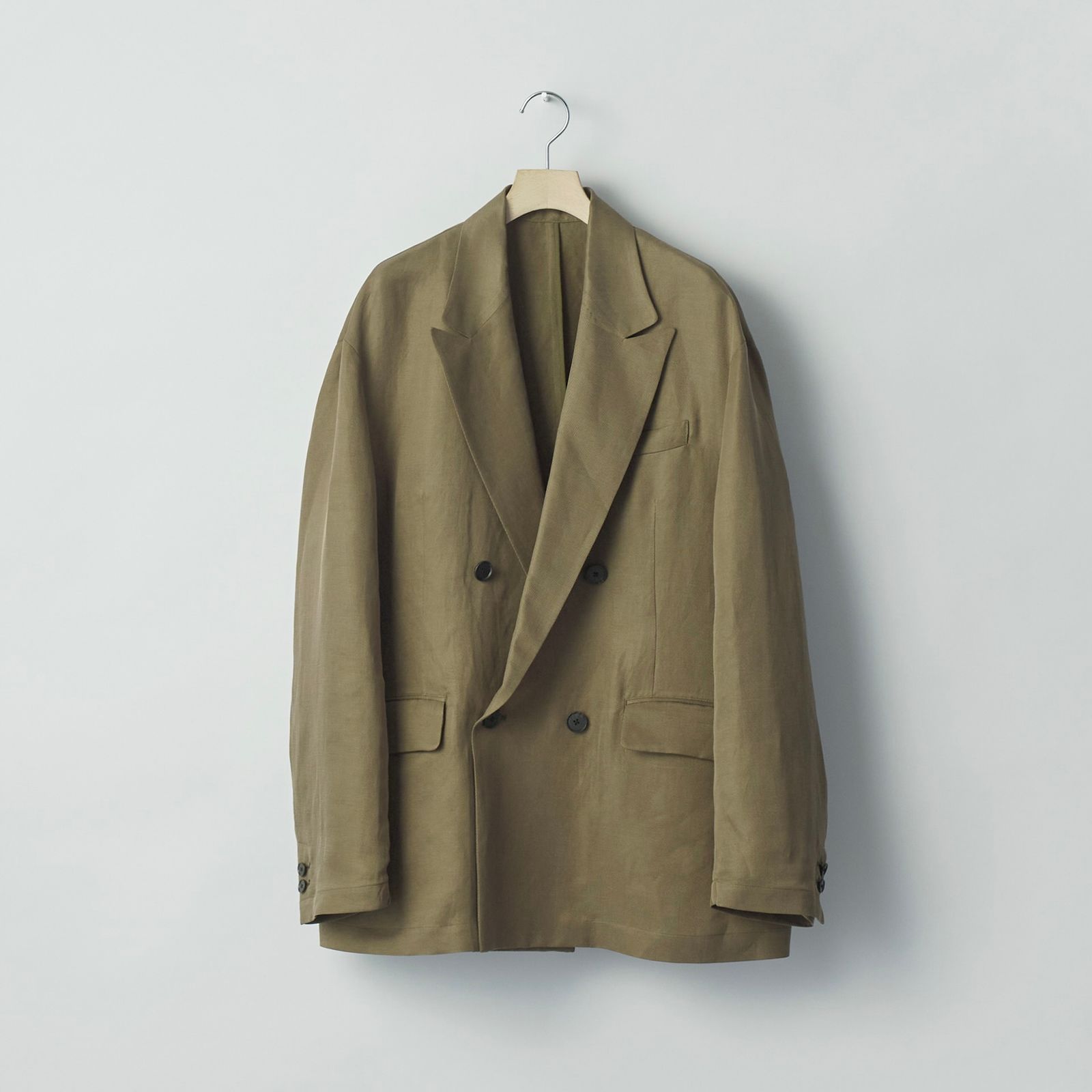 【残り一点】Silk Linen Twill Double Breasted Blazer