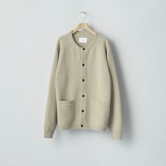 【残り一点】Extra Fine Wool Knit Crew Neck Cardigan
