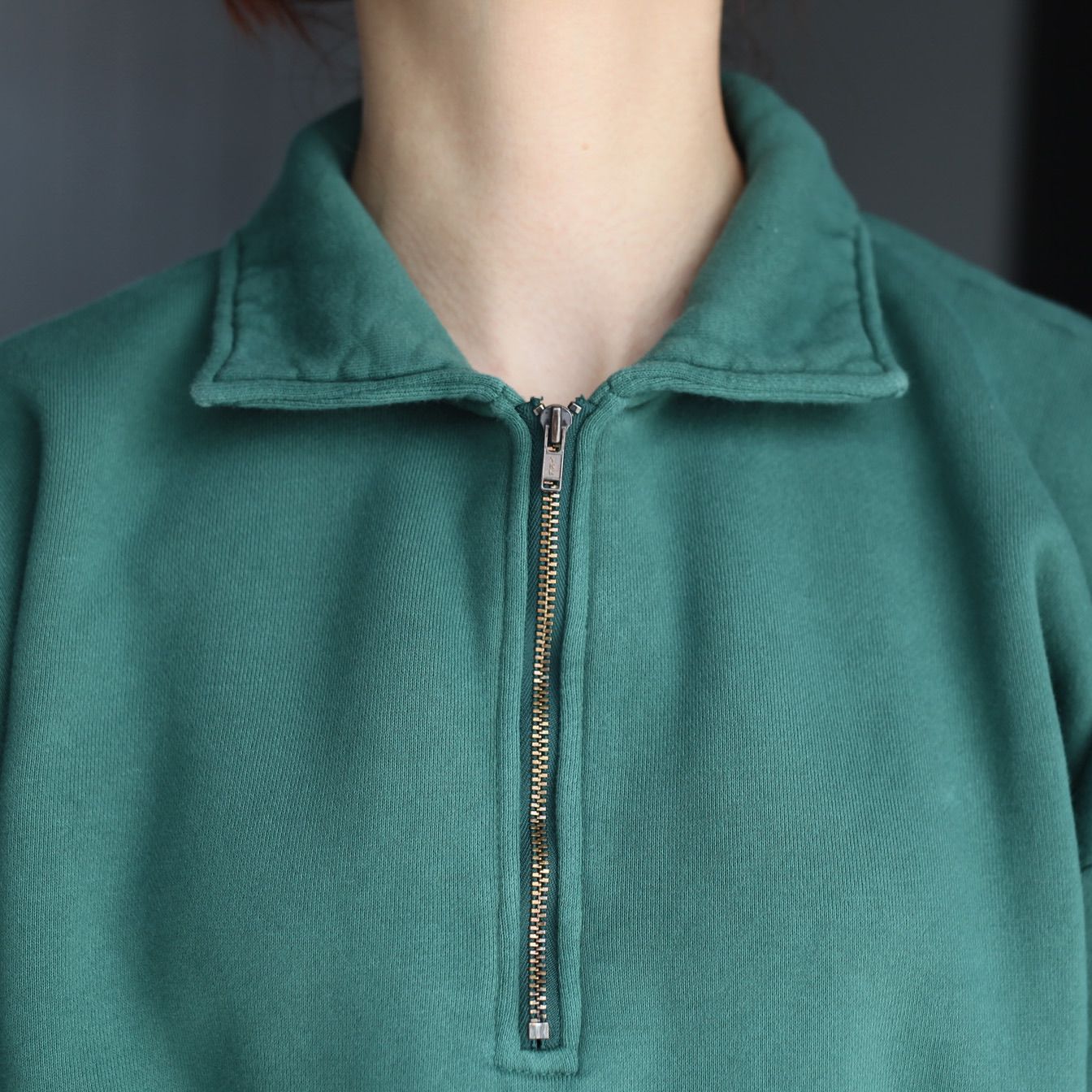 【残り一点】Pigment Dyed Zip Sweatshirt