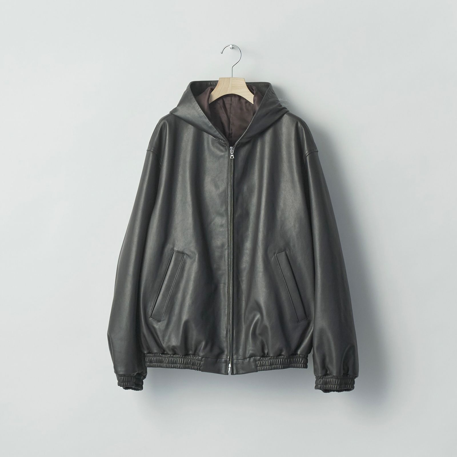 【残りわずか】Lamb Leather Hood Jacket