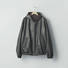 【残りわずか】Lamb Leather Hood Jacket