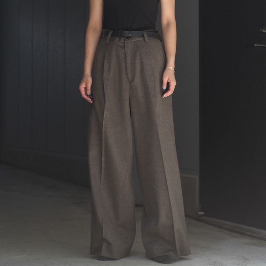 【残り一点】Wool Doeskin Extra Wide Trousers