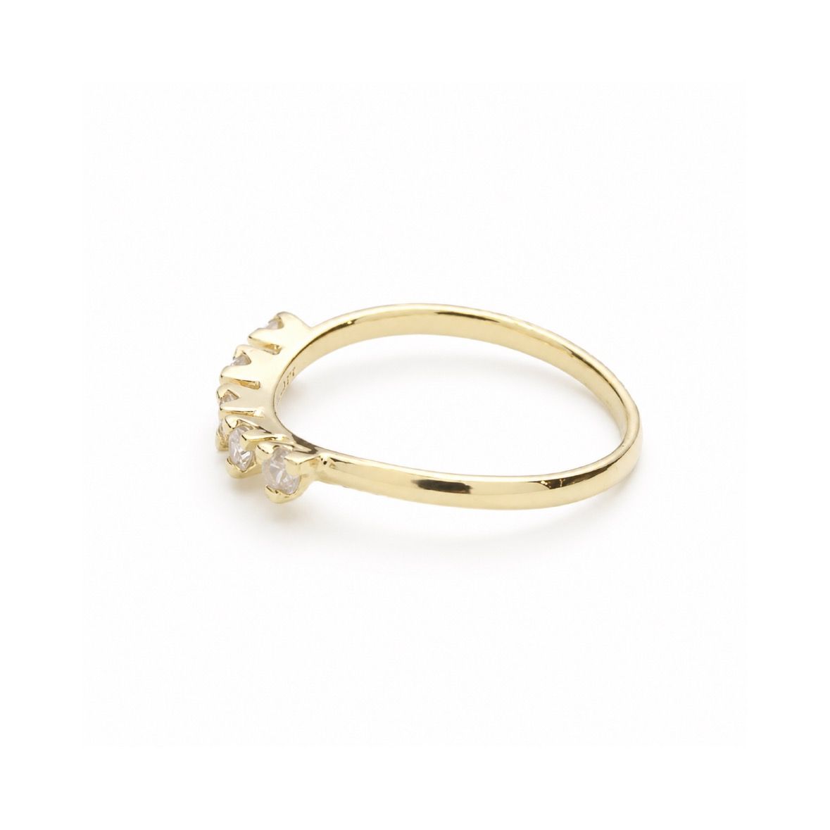 【お取り寄せ注文可能】Triangle 5Dia Ring(K18 YELLOW GOLD)