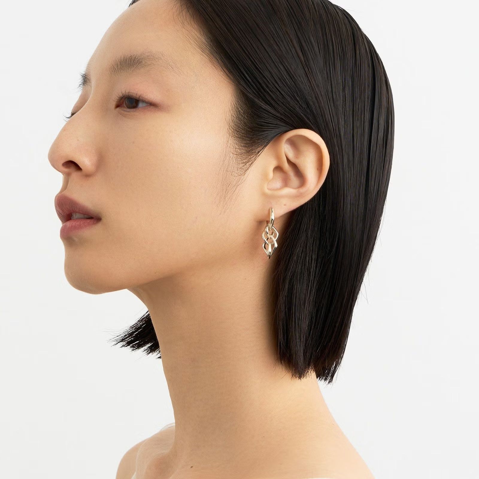 【お取り寄せ注文可能】Diamond Link Chain Pierce