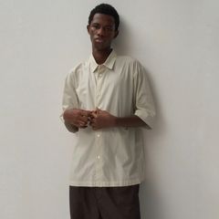 【残り一点】Shrink Cotton Lawn Oversized Half Sleeve Shirt