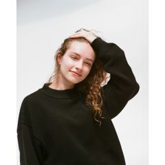 【残りわずか】Moss Stitch Moc Neck L/S Sweat
