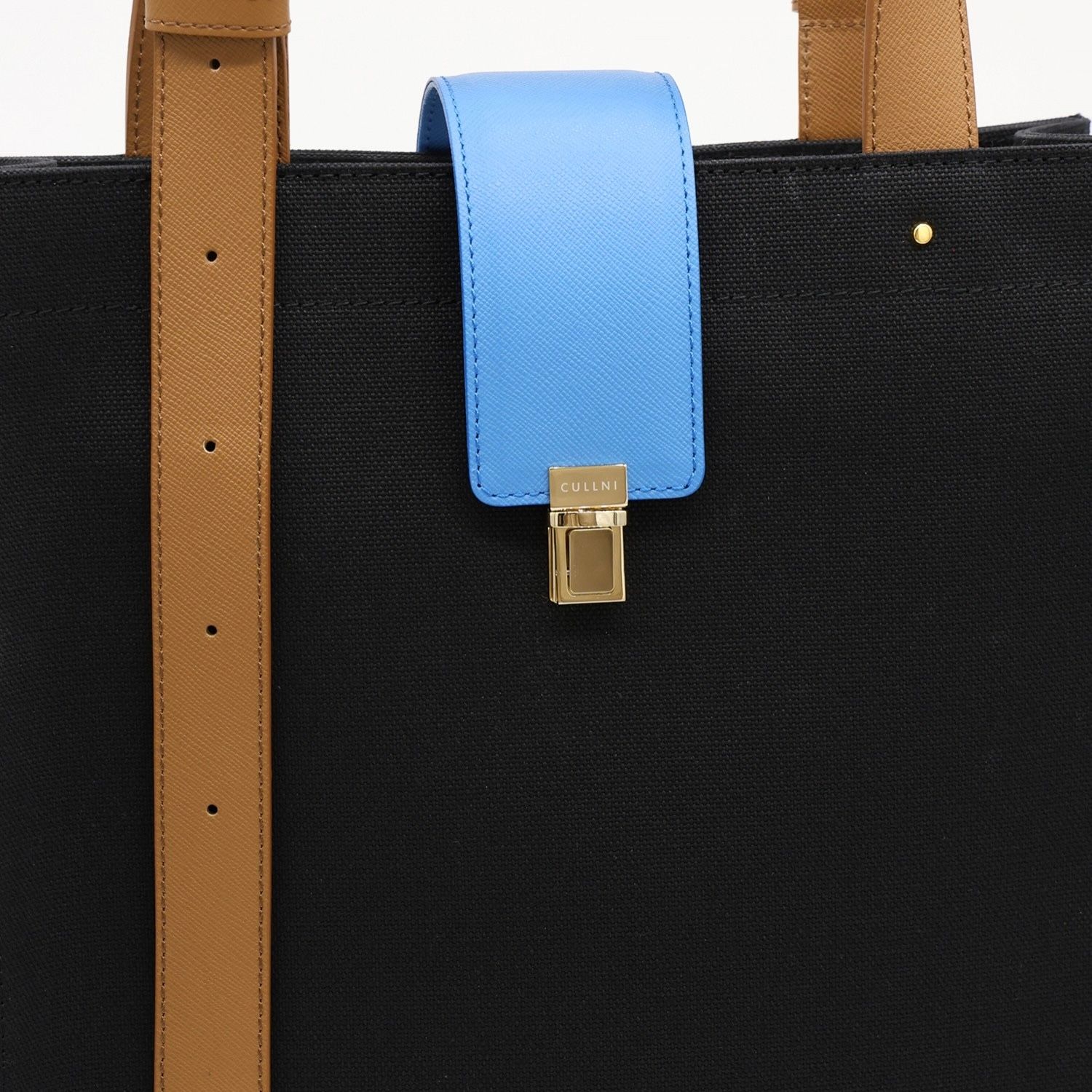 【残り一点】Leather Flap Adjustable Belt Canvas Tote