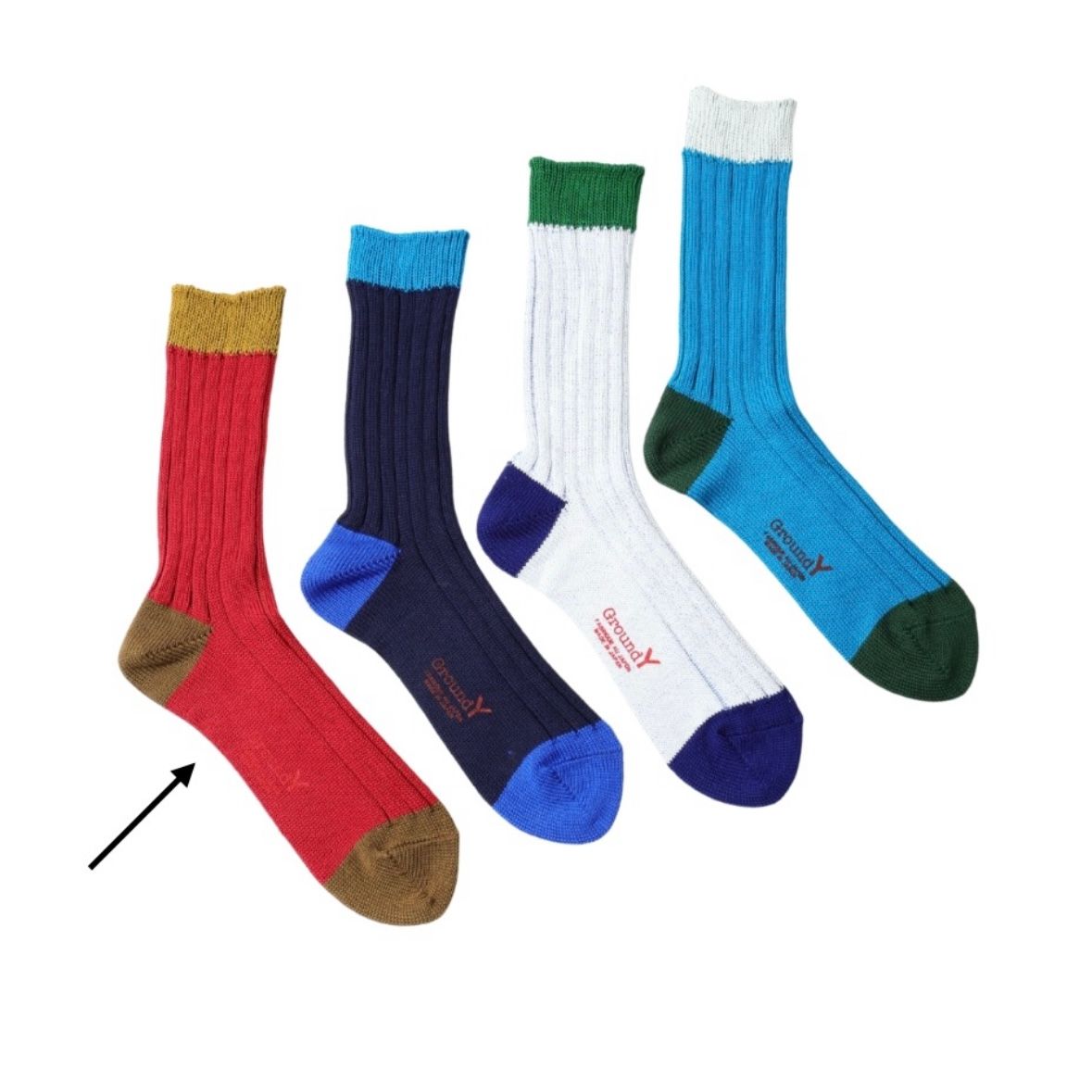 【残り一点】4×2リブソックス(RED)