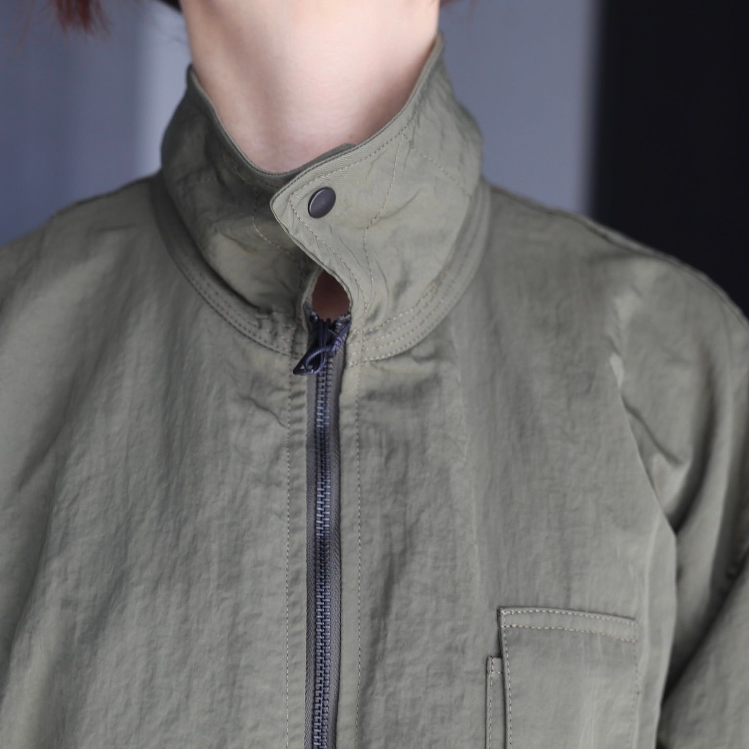【残りわずか】Bio Washed Nylon Oversized Fight Jacket