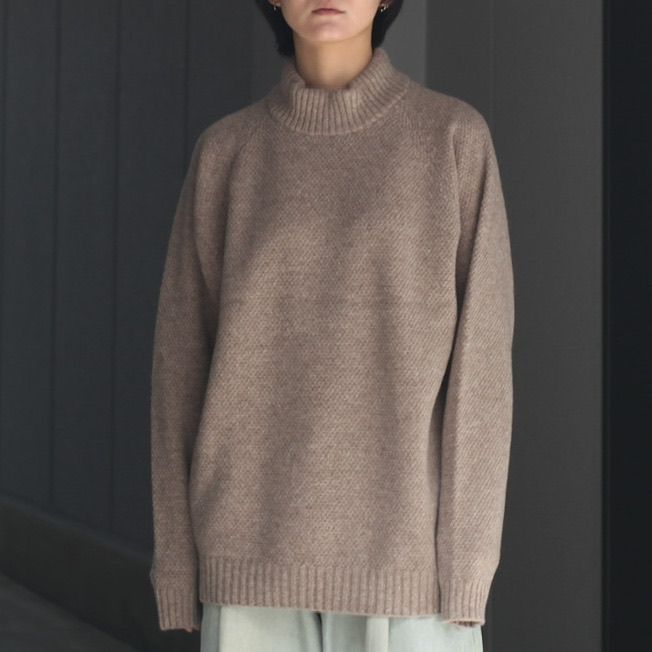 ATON - 【残り一点】Wool Kanoko Mockneck Sweater | ACRMTSM ONLINE STORE