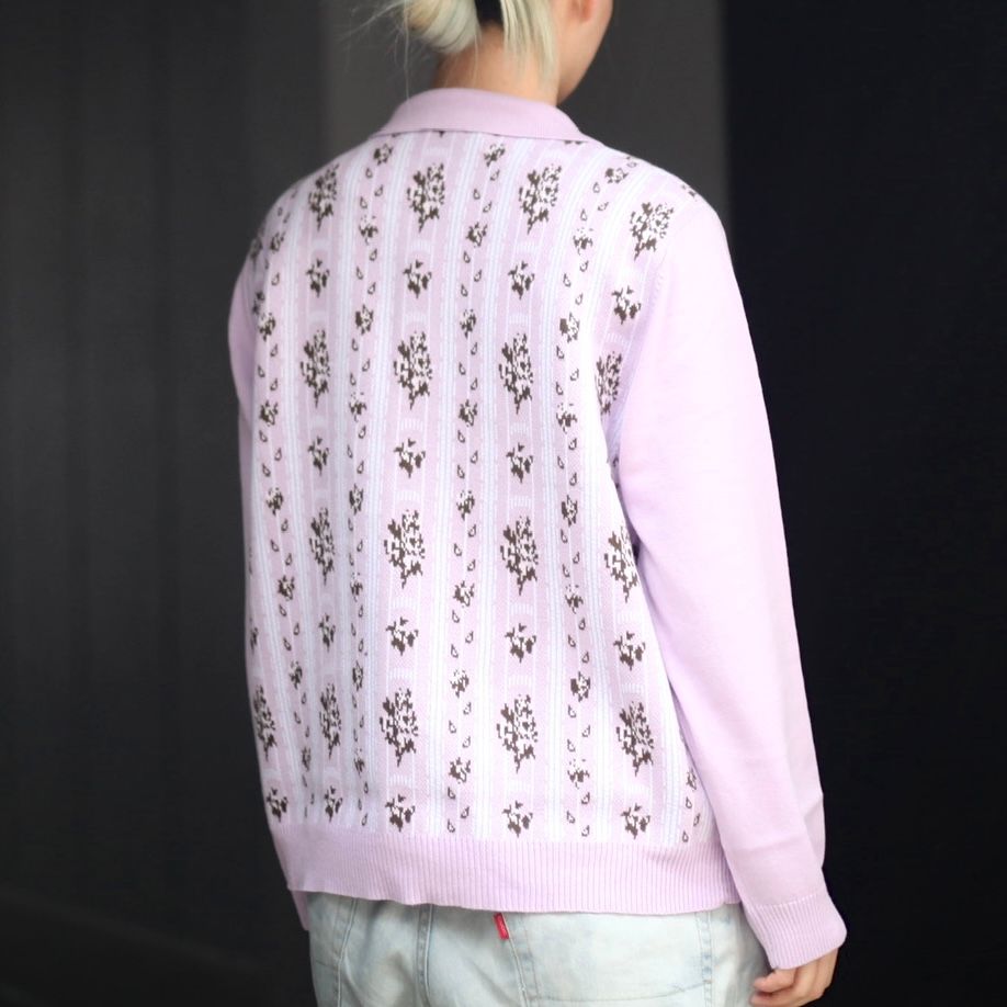 TTT MSW - 【残りわずか】Flower Jacquard Knit Cardigan(UNISEX