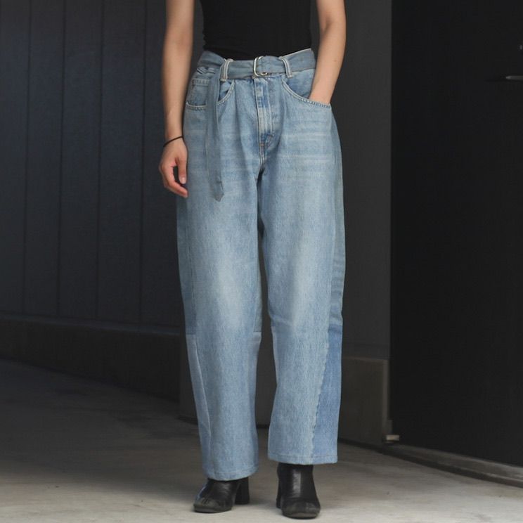 SEEALL - 【残り一点】Reconstructed Belted Baggy Denim_2(M 