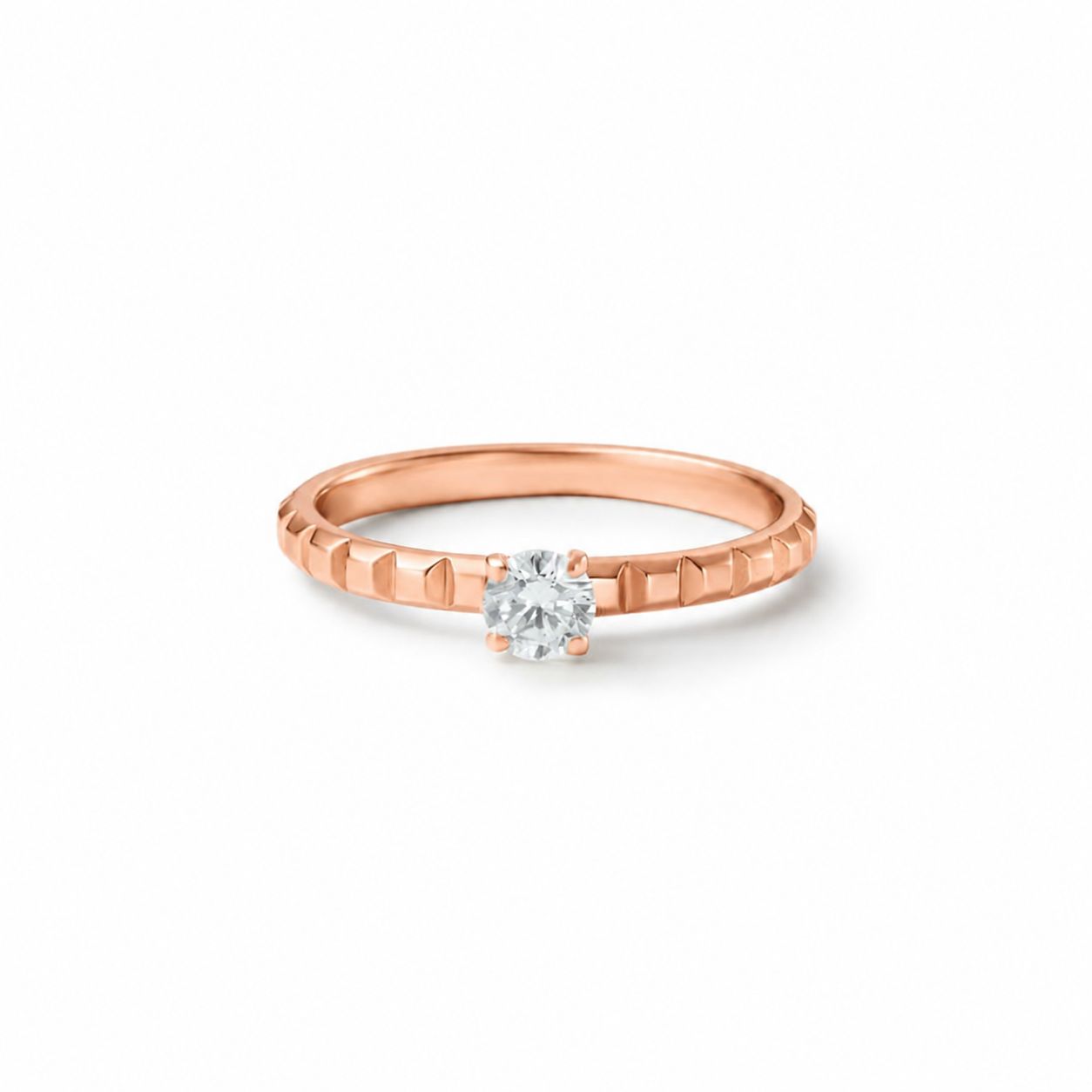 【お取り寄せ注文可能】Flat Studs Ring W / Dia(K18 PINK GOLD)