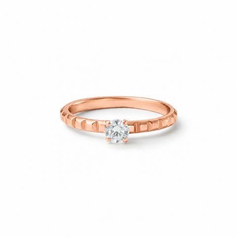 【お取り寄せ注文可能】Flat Studs Ring W / Dia(K18 PINK GOLD)