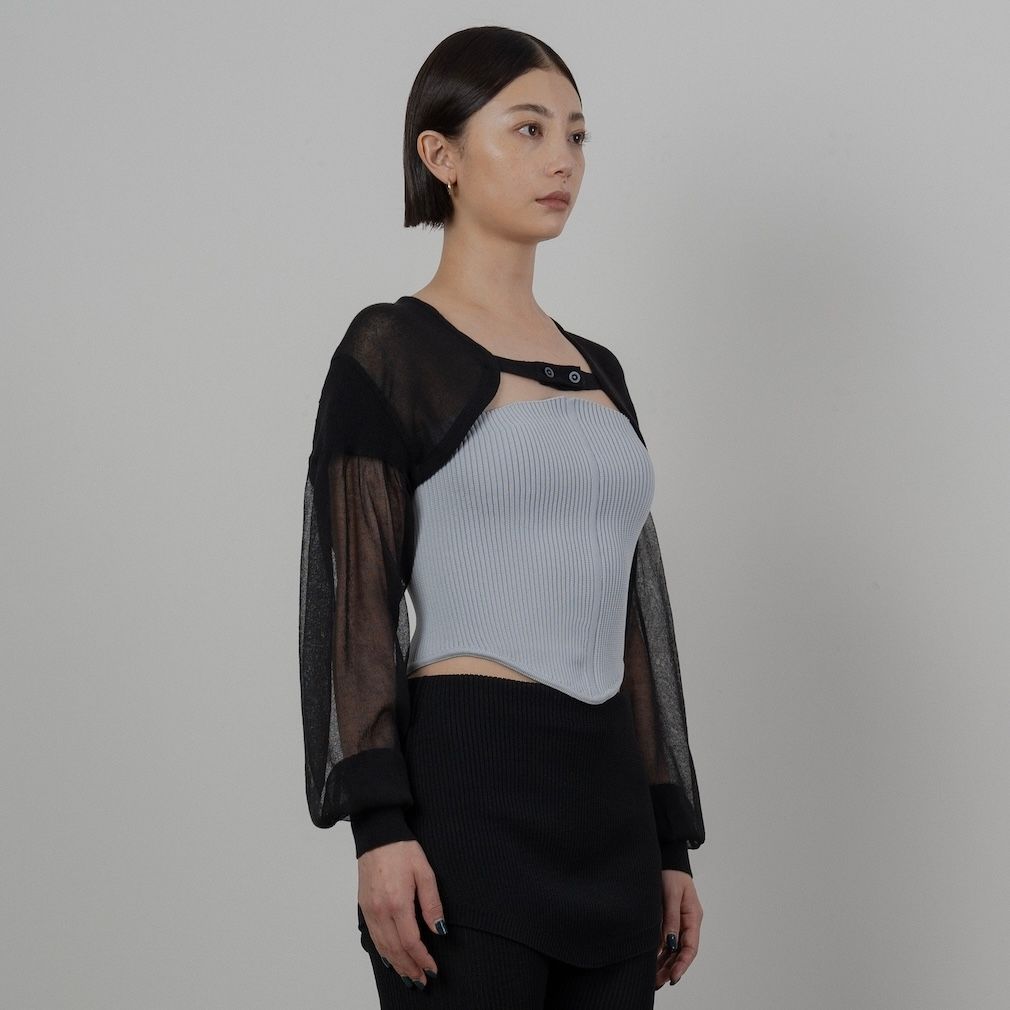 TAN - 【残り一点】Sheer Puffed Bolero | ACRMTSM ONLINE STORE