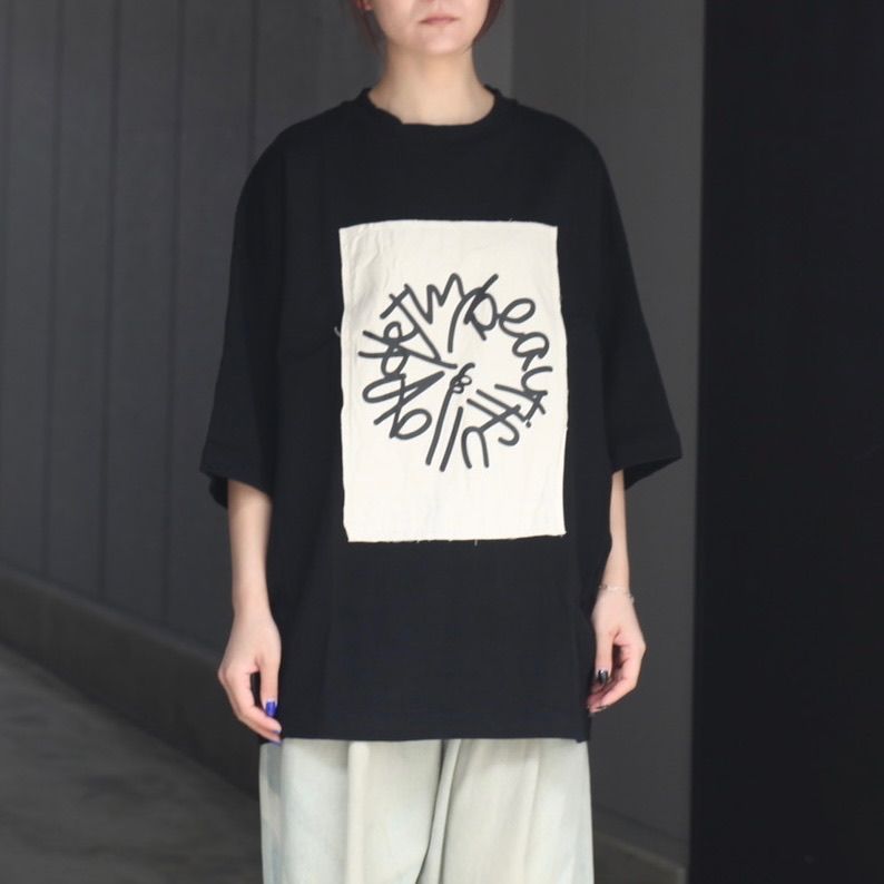 【再販売通知受付可能】MBLドルマンスリーブプリントS/S Tee