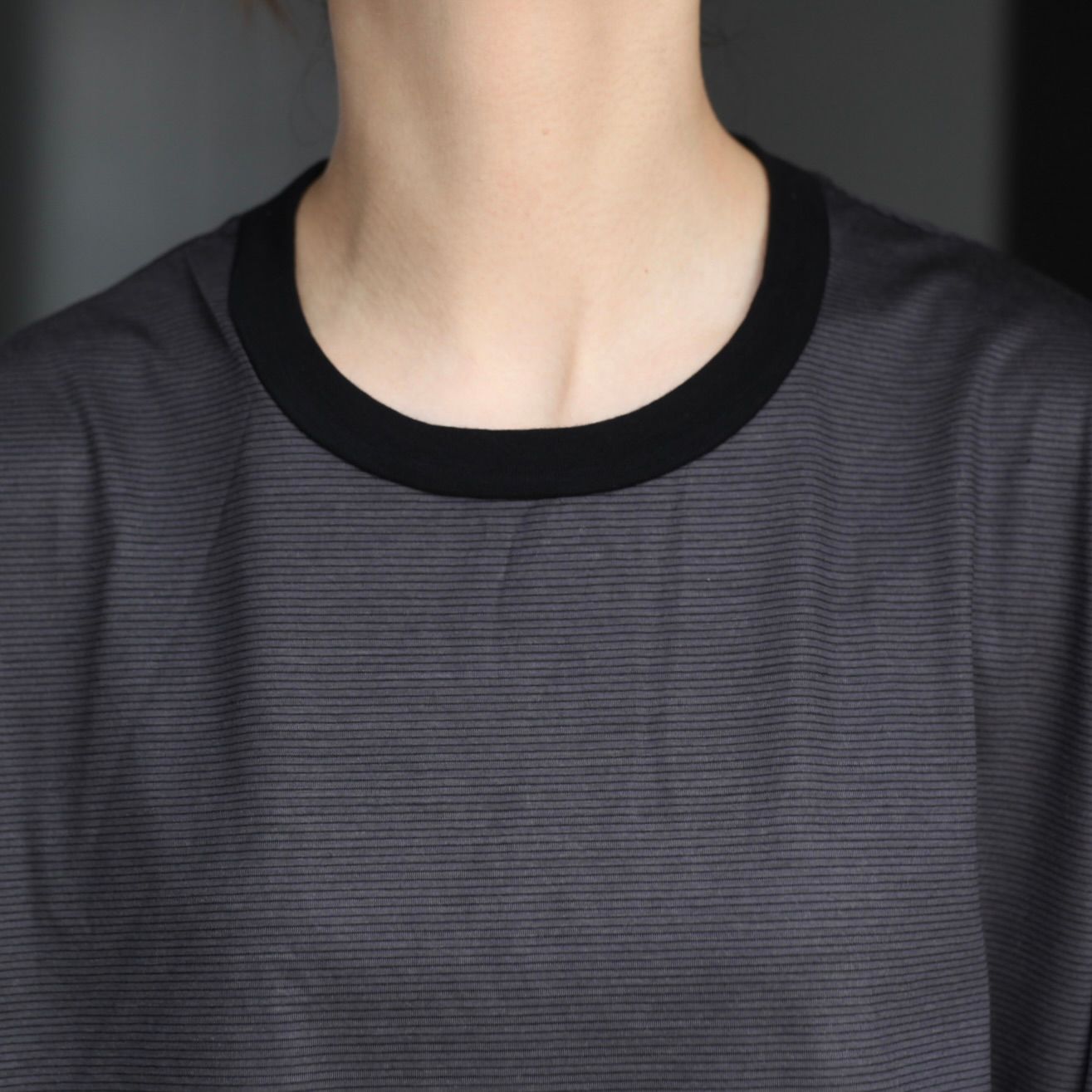 【残り一点】32G Wool Stripe LS Tee