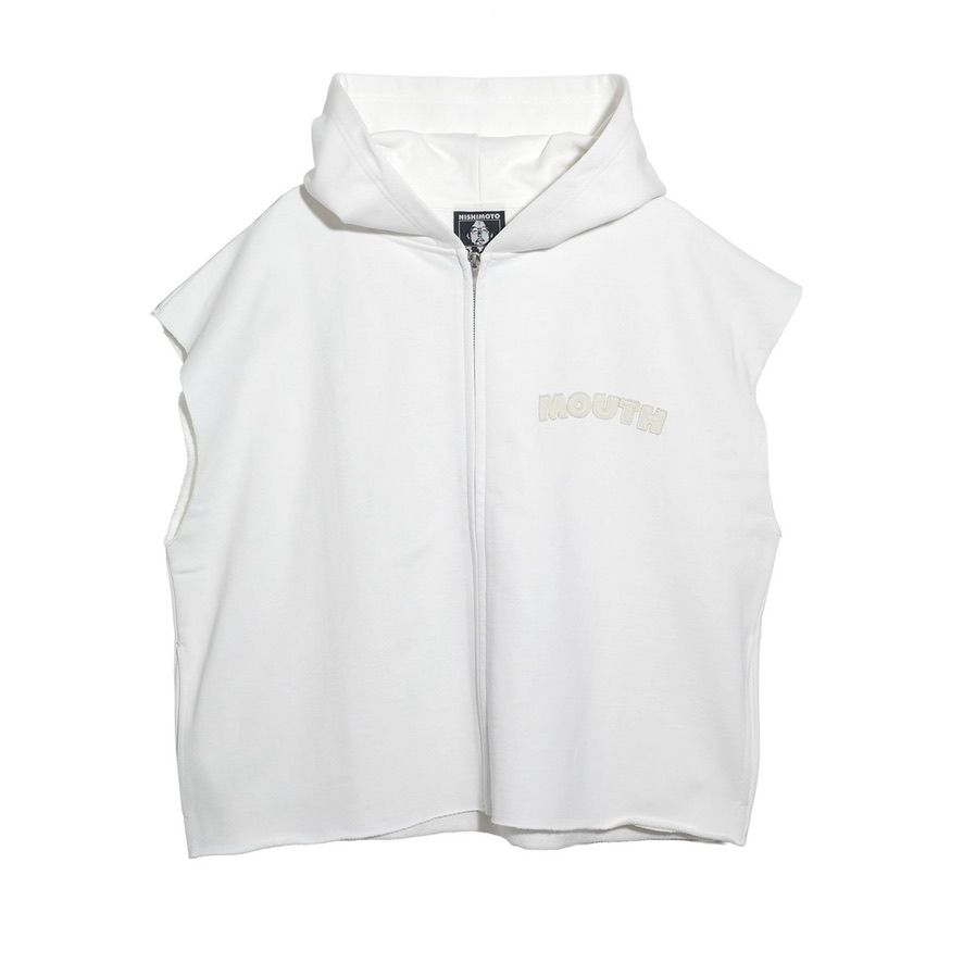 【残り一点】Cut Off Wide Zip N/S Sweat Hoodie