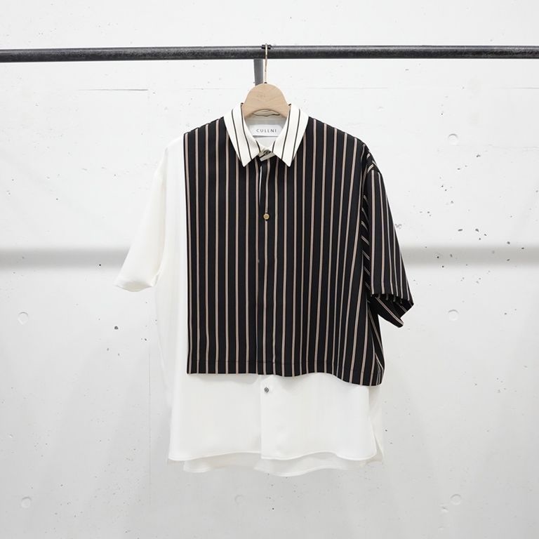CULLNI - 【残り一点】Melange Stripe Twill Asymmetrical Stripe  